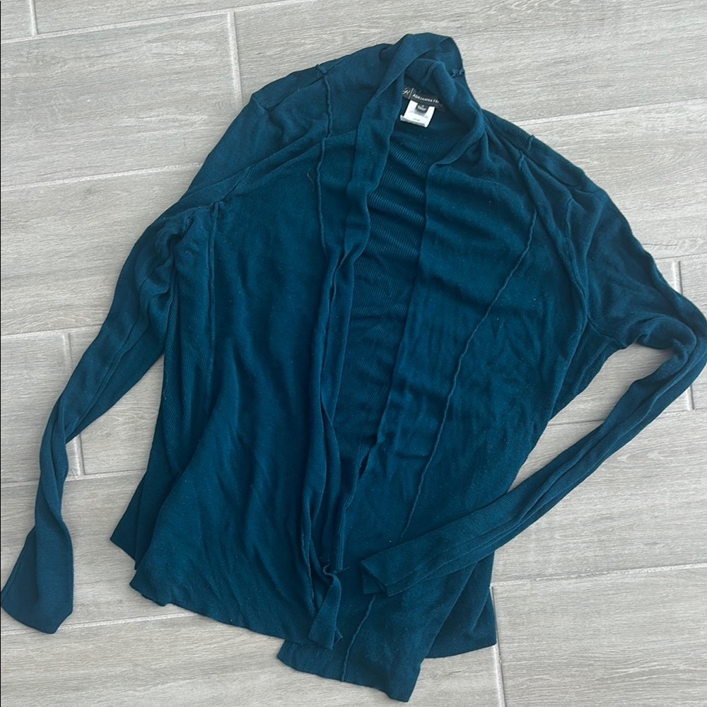 Adrianna Papill Teal Open Front Cardigan